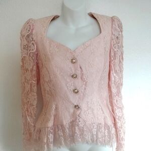 Vintage Morton Myles For The Warren Women's Lace Sequined blazer size 6